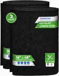 Cut to Fit Activated Carbon Filter Sheet 16” x 48” - Activated Carbon Air Filter for Air Purifiers Window AC Air Vent And