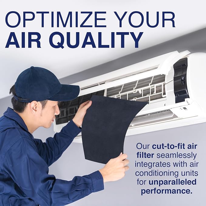 Cut To Fit Air Filter - Carbon Pad Pre Filter forAir Purifiers, AC, Furnace, Trash Cans and Dust, 1/6" thick, alternate view