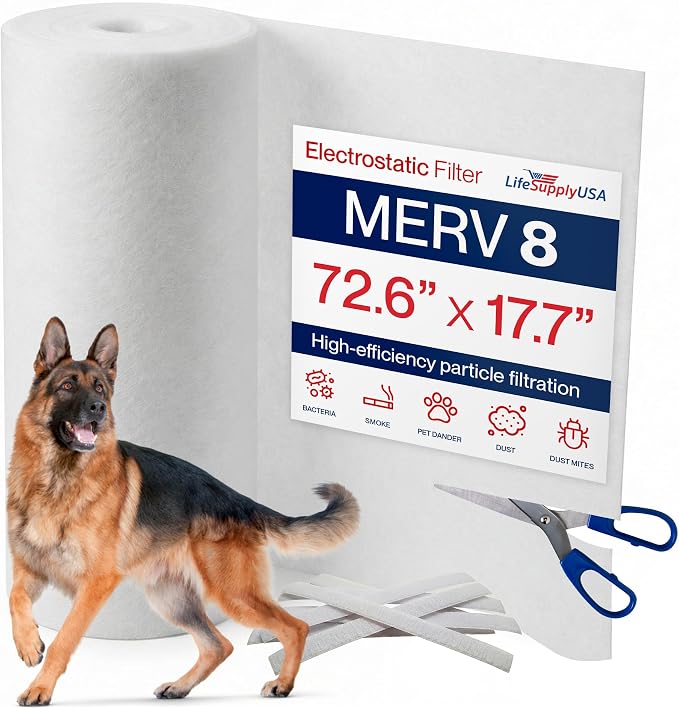 Cut-To-Fit Air Vent Electrostatic Filtration Kit Compatible for Any Size HVAC Filters by, product image