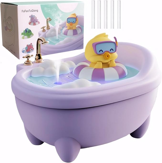 Cute Humidifier for Bedroom,Top Fill 0.34L Desk Mini Humidifier Aroma Diffuser,Cool Mist,20db Quiet,Easy Clean,Colorful