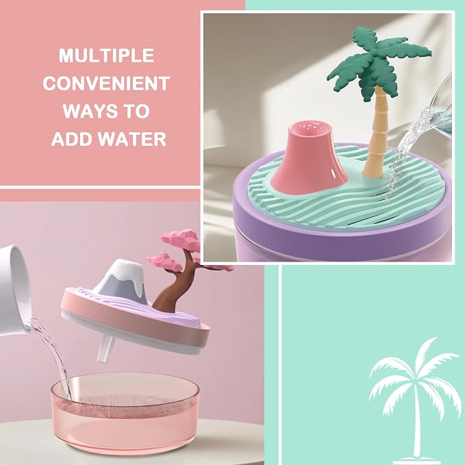 Cute Mini Humidifier 320mL Cool Mist Humidifie mute with 2 Mist Modes, for Home/Nursery/Office, alternate product view 4