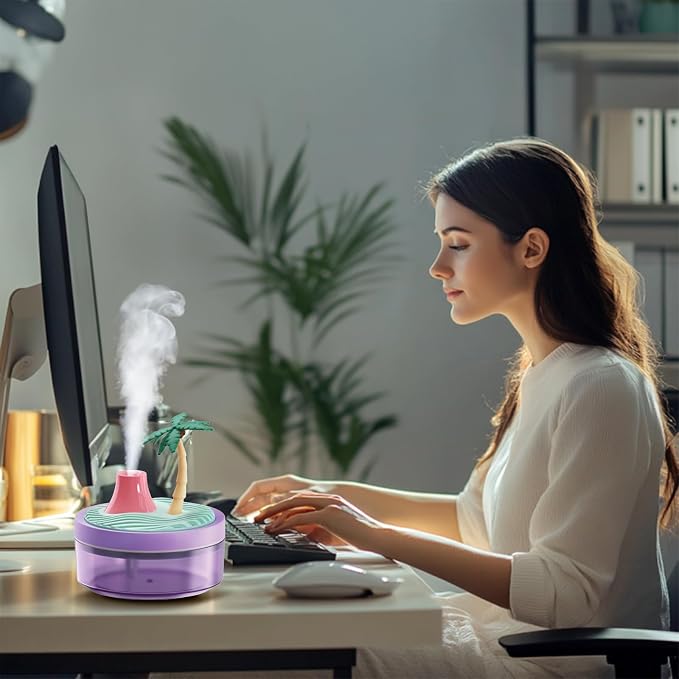 Cute Mini Humidifier 320mL Cool Mist Humidifie mute with 2 Mist Modes, for Home/Nursery/Office, alternate product view 6
