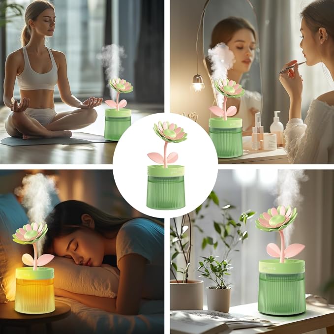 Cute Mini Humidifier 320mL Cool Mist Humidifie mute with 2 Mist Modes,for Home/Nursery/Office,Portable Mini Air