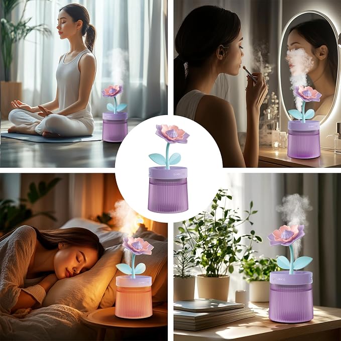 Cute Mini Humidifier 320mL Cool Mist Humidifie mute with 2 Mist Modes,for Home/Nursery/Office,Portable Mini Air