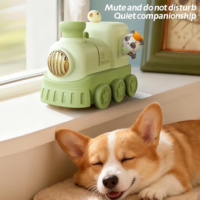 Cute Train Diffuser 300ML - Cool Mist Humidifier with Night Light, 2 Mist Modes,Essential Oil Diffuser USB Portable Mini