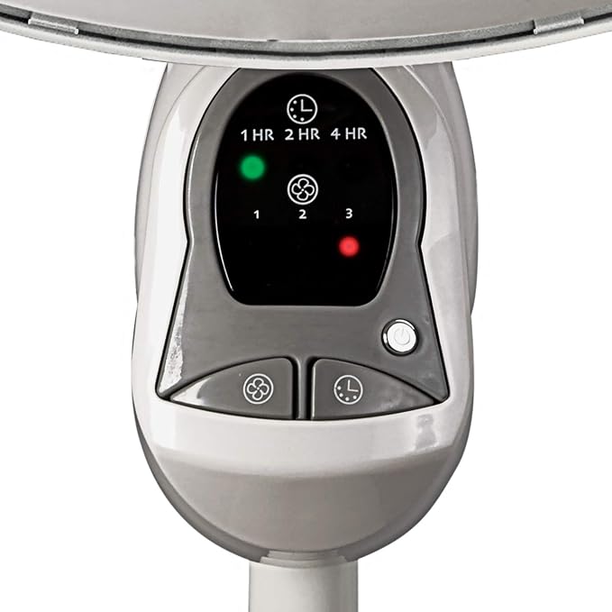 Cyclone Pedestal Fan, Adjustable Height, Remote Control, Timer, 3 Speeds, for Bedroom, Kitchen, Office and Living Room, 18"