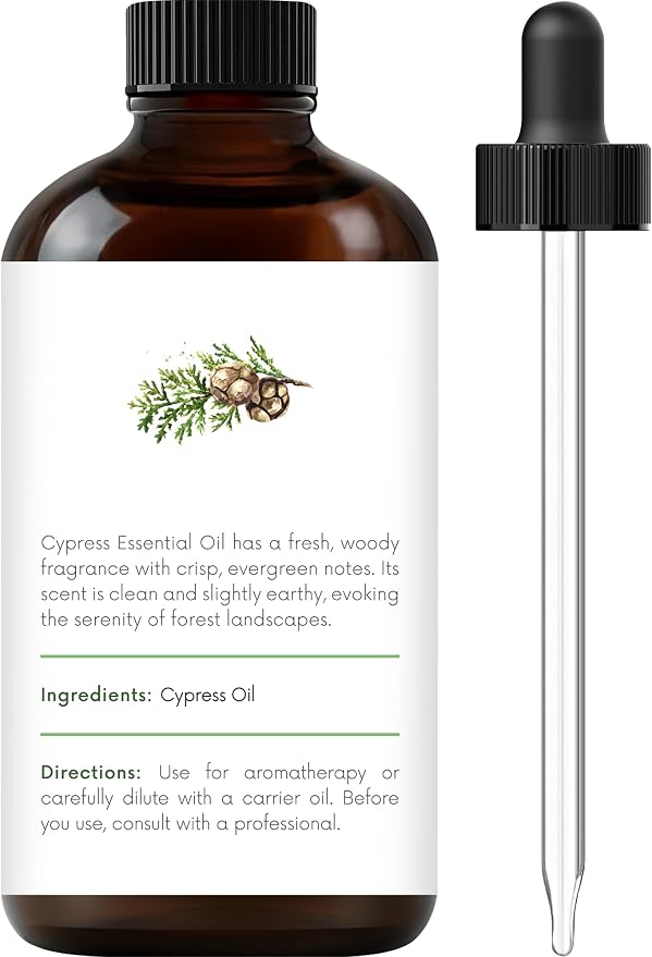 Cypress Essential Oil – 1 Fl Oz – 100% Pure and Natural – Premium Grade Essential Oil for Diffuser and Aromatherapy