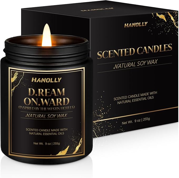 D.Ream On.Ward Hotel Candle, 9 oz Scented Candles for Home Soy Candle Wax, Inspired by The Westin Hotels, Luxury Long Lasting