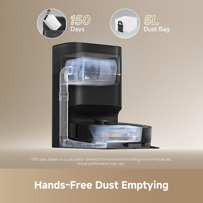 D20 Pro Plus Robot Vacuum, 13,000Pa Suction, DuoBrush for Pet Hair, Corner Cleaning, Self Emptying, LDS Navigation Laser