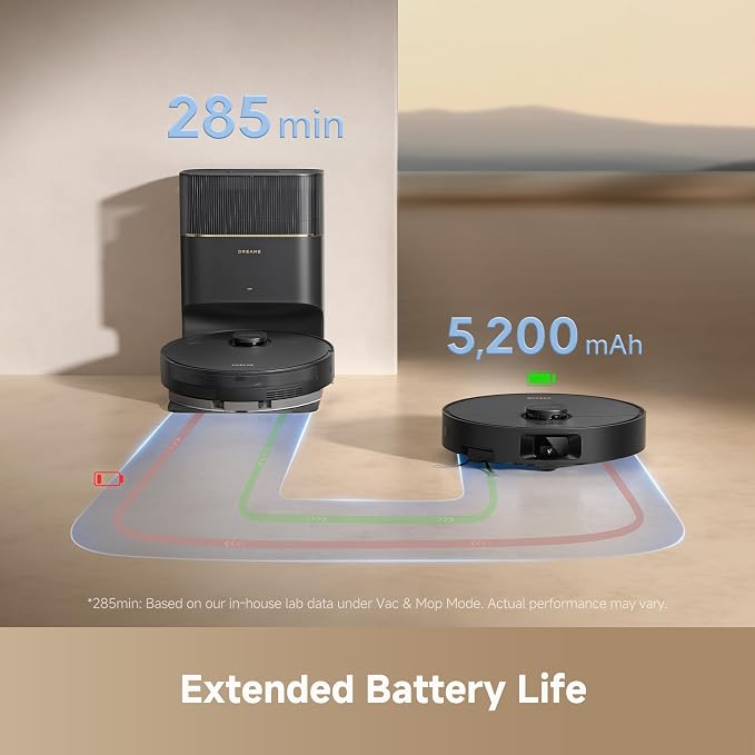 D20 Pro Plus Robot Vacuum, 13,000Pa Suction, DuoBrush for Pet Hair, Corner Cleaning, Self Emptying, LDS Navigation Laser