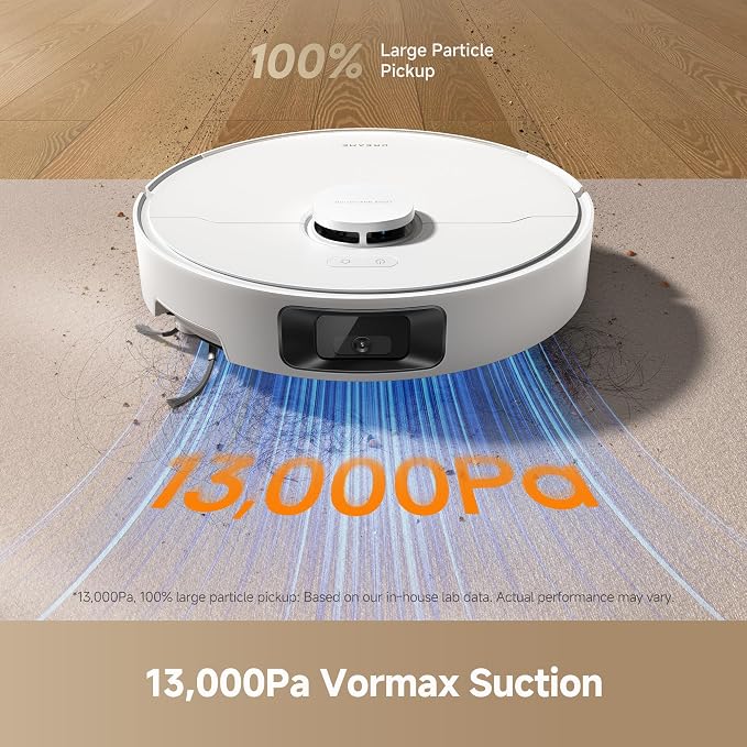 D20 Pro Plus Robot Vacuum, 13,000Pa Suction, DuoBrush for Pet Hair, Corner Cleaning, Self Emptying, LDS Navigation Laser