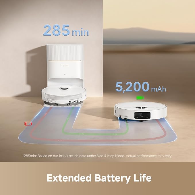 D20 Pro Plus Robot Vacuum, 13,000Pa Suction, DuoBrush for Pet Hair, Corner Cleaning, Self Emptying, LDS Navigation Laser