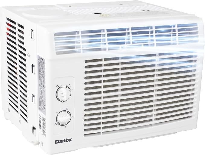 DAC050MB1WDB 5,000 BTU Window Air Conditioner, 2 Cooling and Fan Settings, Easy to Use Mechanical Rotary Controls, Ideal For