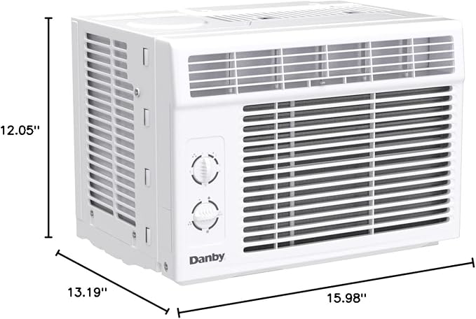 DAC050MB1WDB 5,000 BTU Window Air Conditioner, 2 Cooling and Fan Settings, Easy to Use Mechanical Rotary Controls, Ideal For