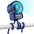 Dark Blue Stroller Fan - USB Rechargeable, Turbo Cooling, Quiet, Adjustable Speeds, Portable Baby Fan for