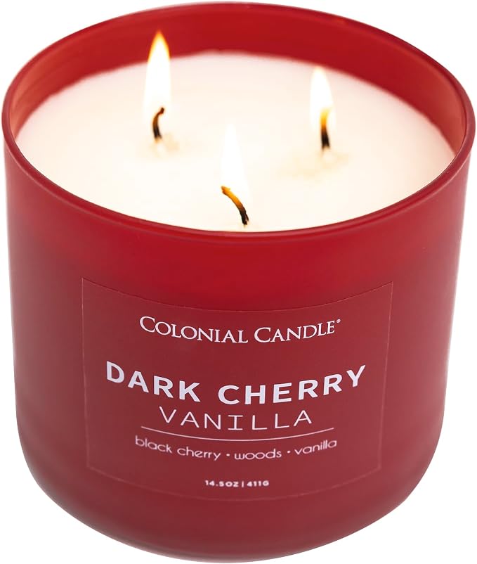 Dark Cherry Vanilla Scented Jar Candle, Pop of Color Collection, 3 Wick, 14.5 oz - Up to 60 Hours Burn, alternate product