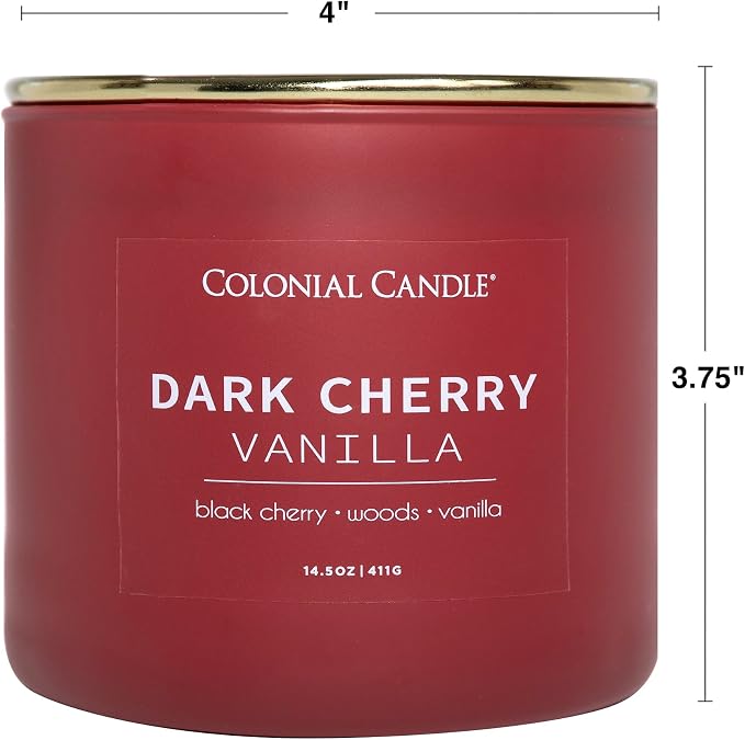 Dark Cherry Vanilla Scented Jar Candle, Pop of Color Collection, 3 Wick, 14.5 oz - Up to 60 Hours Burn, alternate product