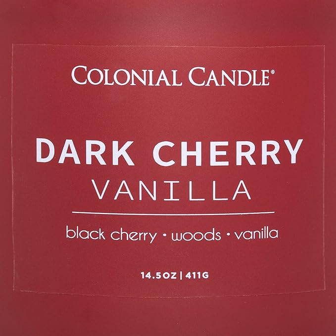 Dark Cherry Vanilla Scented Jar Candle, Pop of Color Collection, 3 Wick, 14.5 oz - Up to 60 Hours Burn, alternate product