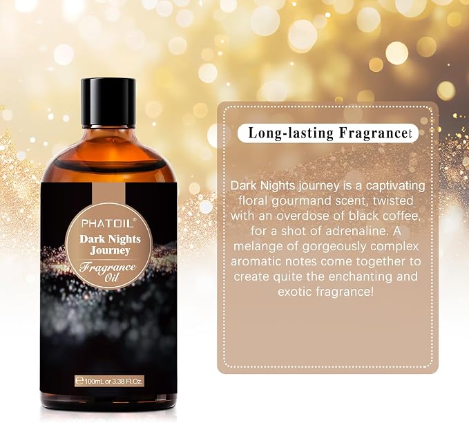 Dark Nights Journey Fragrance Oils for Aromatherapy, 3.38FL.OZ Diffuser Oils for Home, Perfect for Aromatherapy, Humidifiers