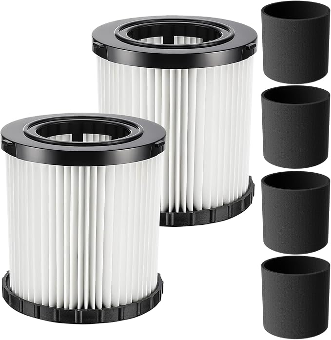 DCV581H DCV580H Vacuum Filter for 20V MAX Cleaner Cordless and Corded Portable 2 Gallon Wet Dry Vacuum