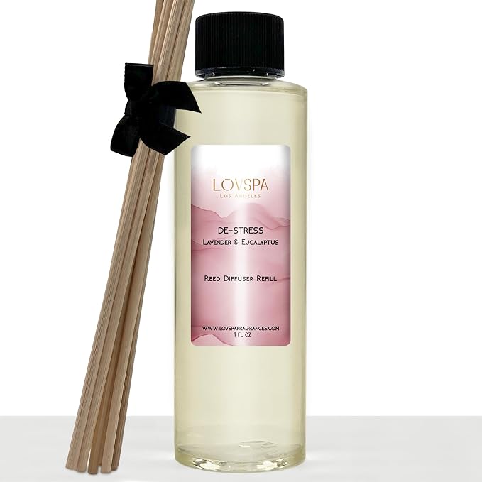 DE-Stress Lavender Eucalyptus Diffuser Oil - Luxury Essential Oils for Diffuser Refill & Air Freshener Room Spray, product