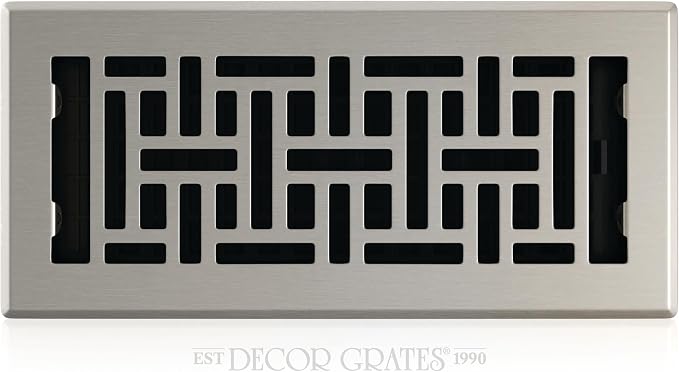 AJH410-NKL Floor Register, 4" x 10", Nickel, product image