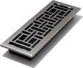 AJH414-NKL 4-Inch by 14-Inch Oriental Floor Register, Brushed Nickel, product image