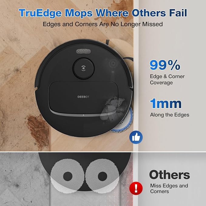 DEEBOT N30 Omni Robot Vacuum and Mop, 10000Pa Suction, TruEdge Adaptive Edge Mopping, ZeroTangle 2.0 Technology, Hot