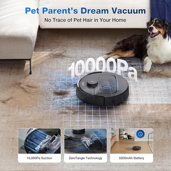 DEEBOT N30 Omni Robot Vacuum and Mop, 10000Pa Suction, TruEdge Adaptive Edge Mopping, ZeroTangle 2.0 Technology, Hot