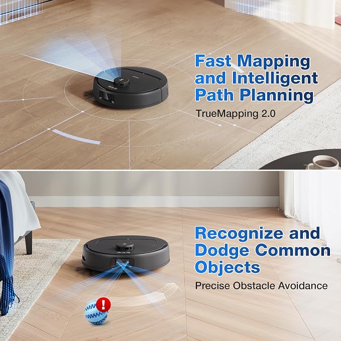 DEEBOT N30 Omni Robot Vacuum and Mop, 10000Pa Suction, TruEdge Adaptive Edge Mopping, ZeroTangle 2.0 Technology, Hot
