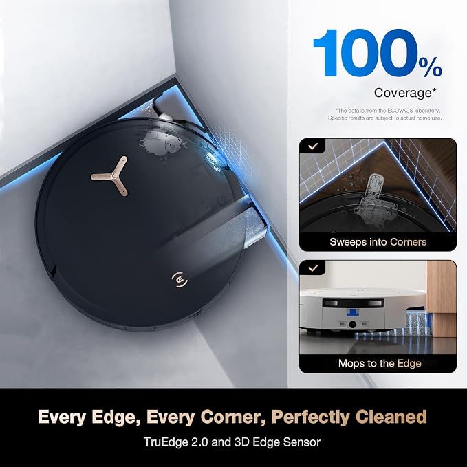 DEEBOT X8 PRO OMNI Robot Vacuum and Mop, 18000Pa, OZMO ROLLER Instant Self-Washing Mopping, 167°F Hot Water Mop Washing