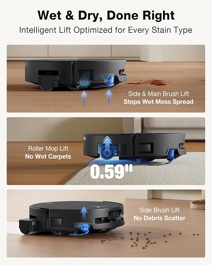 DEEBOT X9S PRO Omni Robot Vacuum and Mop, 30,000Pa Suction, Instant Self-Cleaning OZMO Roller Mop, TruEdge Deep Edge