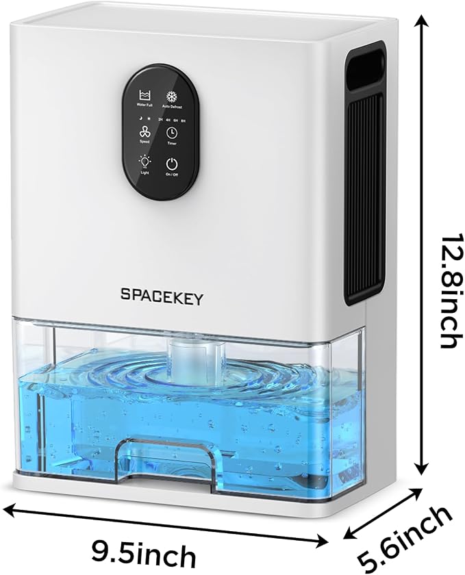 Dehumidifier, 106 OZ Water Tank (1000 sq.ft) Dehumidifiers for Home, Quiet Dehumidifier for Bathroom Bedroom Basement RV with