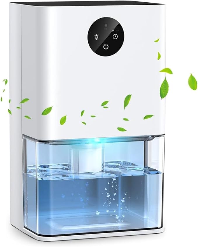 Dehumidifier,1500ML(50 OZ) Small Dehumidifier for Home (300 sq. ft),Quiet with Auto Shut Off, Dehumidifiers for Bedroom, RV