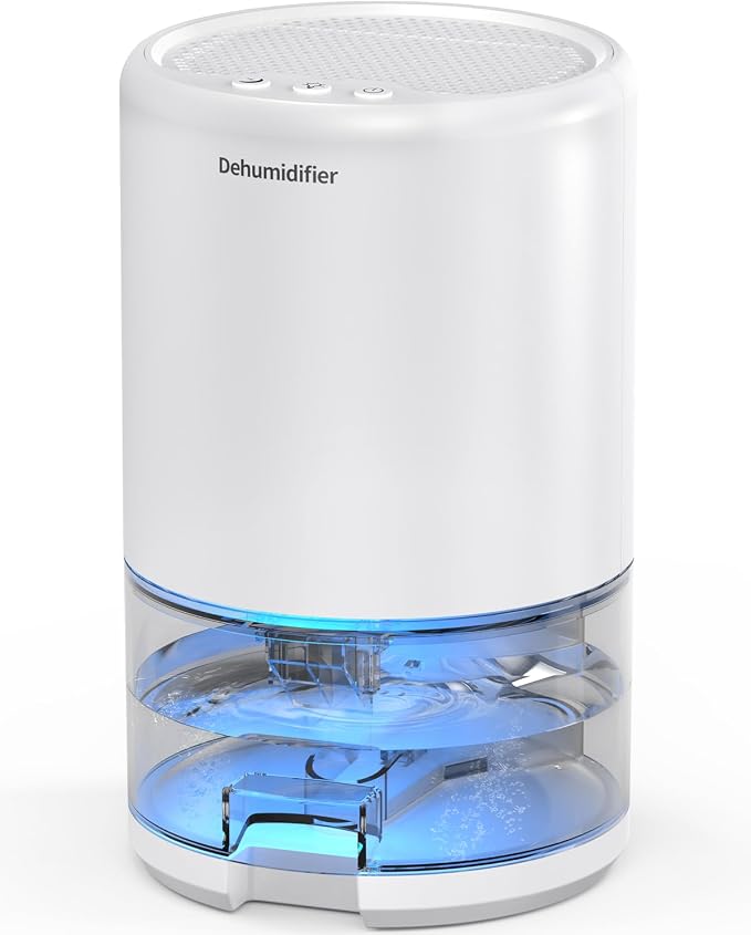 Dehumidifier, 35 oz Small Dehumidifiers for Home, Bathroom, Bedroom, Rooms, Ultra-Quiet with Sleep Mode, 7 Color
