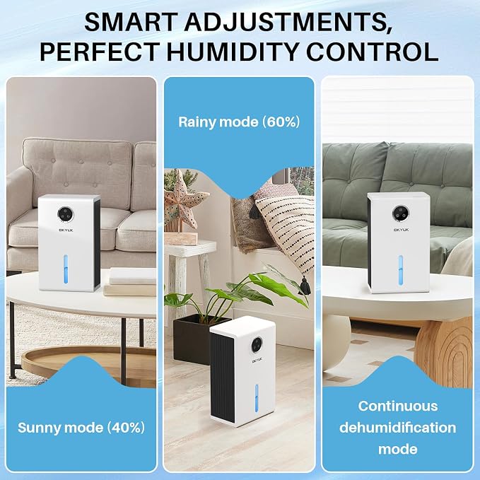 Dehumidifier, 95 oz dehumidifiers for home,1000 sq. ft Dehumidifiers for Bedroom with 7 Colors LED Light, alternate product