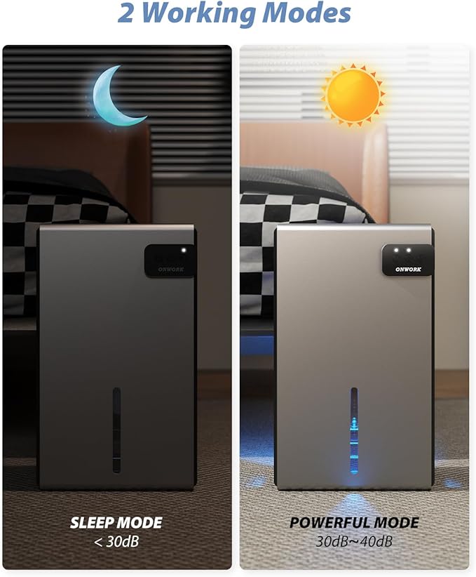Dehumidifier, 95 OZ Dehumidifiers for Home (800 sq.ft), Quiet Small Dehumidifiers for Bedroom Bathroom Basements Closet RV