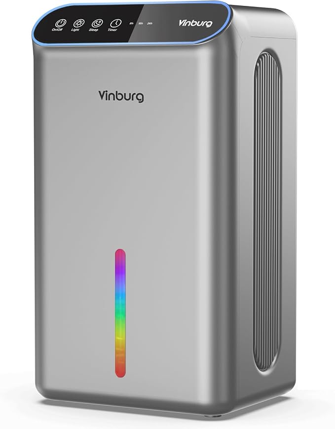 Dehumidifier for Basement (85 OZ, 800 sq ft) Quiet Dehumidifiers for Home, Auto Shut-Off, Sleep Mode, 3 Gear