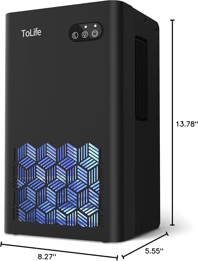 Dehumidifier for Home, 1000 sq.ft Dehumidifiers for Basement Bedroom Bathroom with 95 OZ Water Tank, Auto Shut Off 7 Colors
