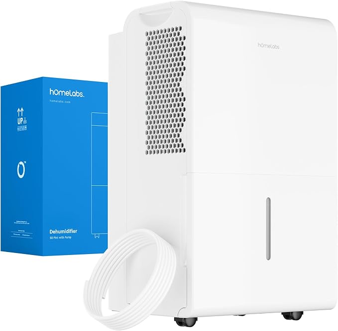 Dehumidifier for Home, Office, Basements with Powerful Moisture Removal, Humidity Control, Auto Shut-off, Quiet Operation