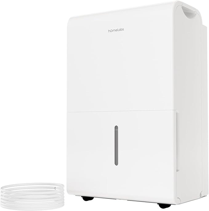 Dehumidifier for Home, Office, Basements with Powerful Moisture Removal, Humidity Control, Auto Shut-off, Quiet Operation