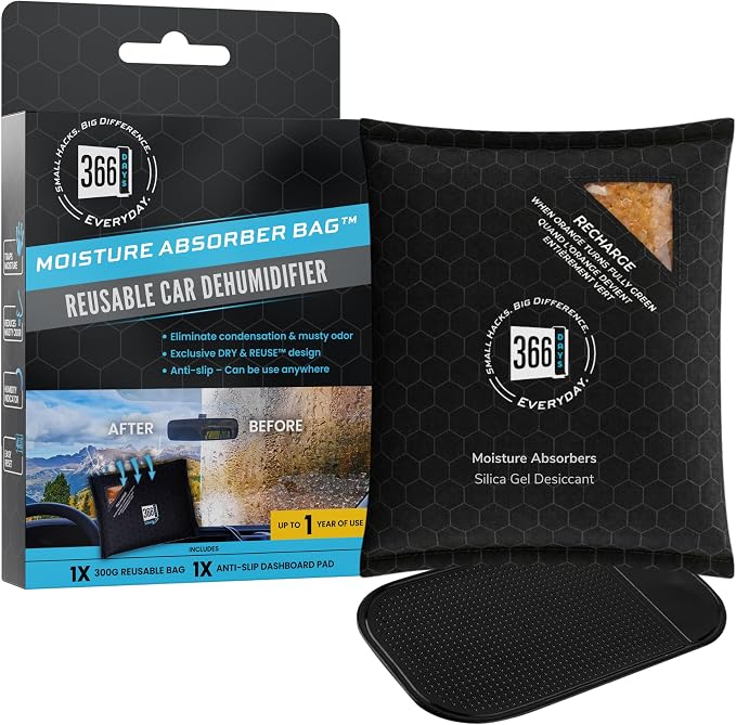 Dehumidifier & Moisture Absorber Bag – Reusable Silica Gel with Color-Changing Indicator – Eliminates Humidity & Musty Odors