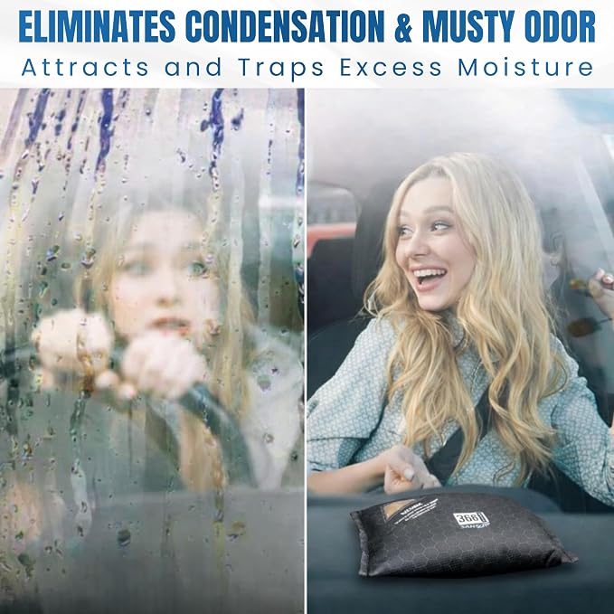 Dehumidifier & Moisture Absorber Bag – Reusable Silica Gel with Color-Changing Indicator – Eliminates Humidity & Musty Odors