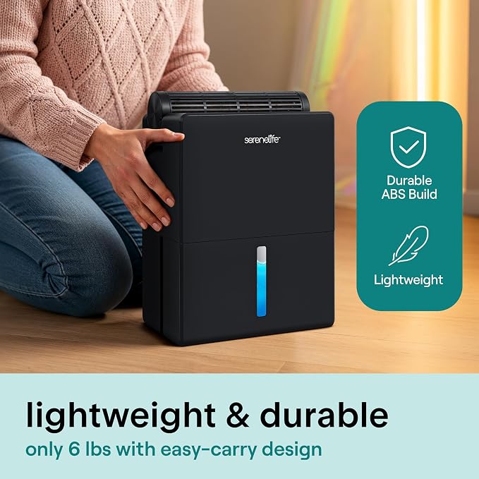 Dehumidifier, Quiet 2-in-1 Thermoelectric & Desiccant Dehumidifiers for Home, 85 oz Tank Drying Base w/Small Room Attachment
