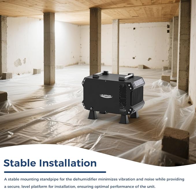Dehumidifier Riser Kit 4-Pack, 6 Inch Heavy-Duty Universal Crawl Space Support for Optimal Drainage, Vibration & Noise