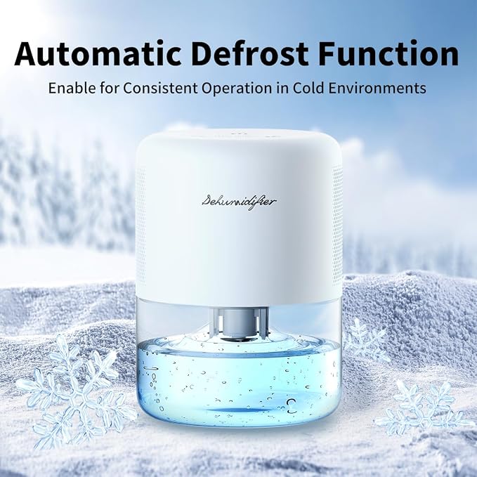 Dehumidifier Small Mini Dehumidifiers for Home 44oz Water Tank 10 Colors Light 4 Timer 3 Modes Auto Shutoff Defrost Portable