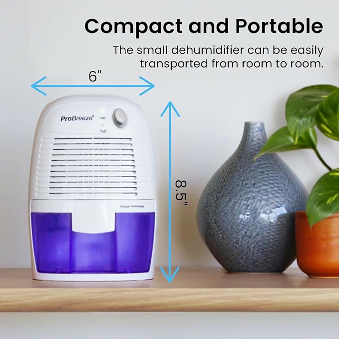 Dehumidifiers for Home,215sqft Small Dehumidifiers for Room,16oz Tank Portable Closet Dehumidifier Removes Humidity Mini