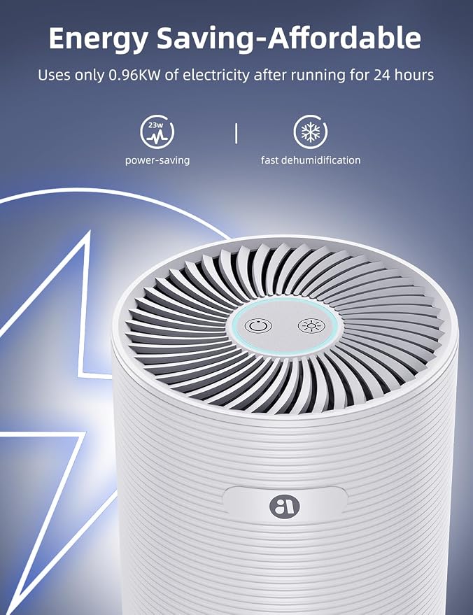 Dehumidifiers for Home, 25oz Dehumidifier for Bedroom with Auto-off, Ultra Quiet Energy Saving for Bathroom Closet Wardrobe