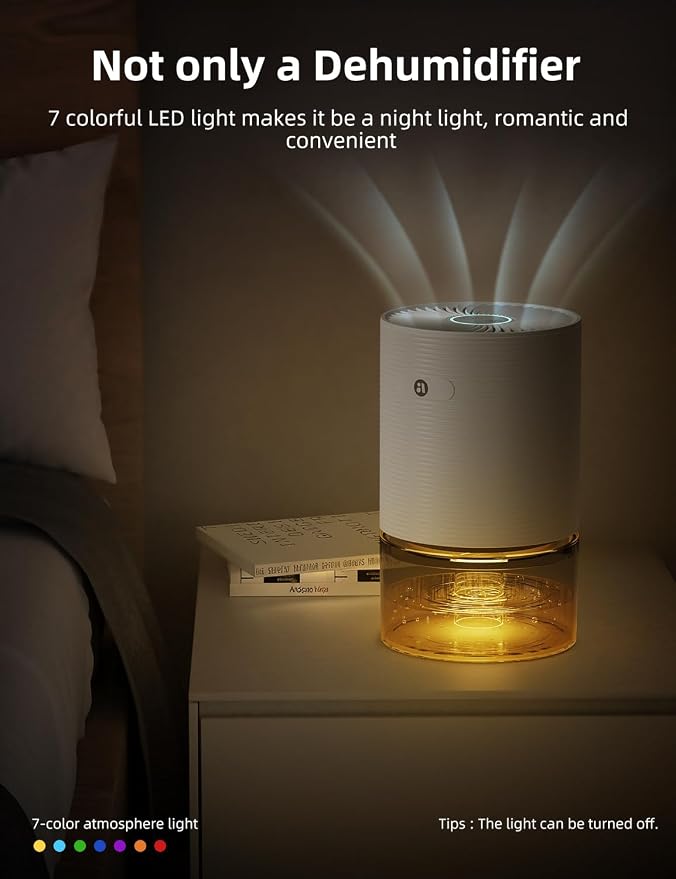 Dehumidifiers for Home, 25oz Dehumidifier for Bedroom with Auto-off, Ultra Quiet Energy Saving for Bathroom Closet Wardrobe