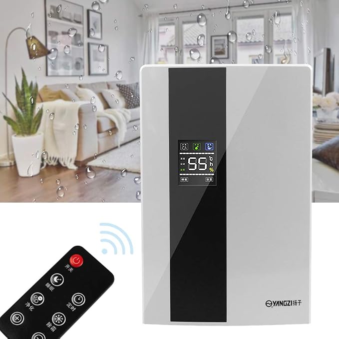 Dehumidifiers for Home, 323ft2 Quiet Remote Intelligent Dehumidifier for Home with Remote Control and Water Hose, alternate